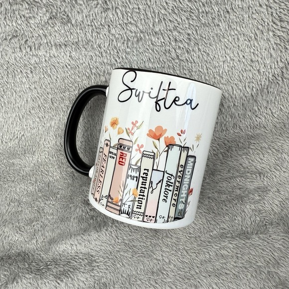 Swiftea Taylor Swift Era Tour Music Library Albums Swifties Ceramic Tea Mug Cup - Picture 1 of 7
